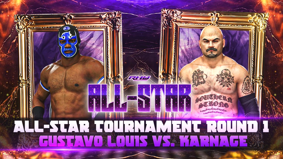 RHW_official's tweet photo. ⭐ THE ALL-STAR TOURNAMENT KICKS OFF TOMORROW NIGHT! ⭐

The road to glory begins Tuesday at 7:00 PM CT!

Round 1 Matchups:

🔥 @TerrySyanide2K vs @Jay3Williams
🔥 @JackBradfordCAW vs @maddogsammons
🔥 @BubbaPerkins_ vs @S0M3W1LDC4RD
🔥 @grapplerGustavo vs @Karnage2K

📅 Tuesday, September 15 ⏰ 7:00 PM CT
#RHW #RHWAllStar