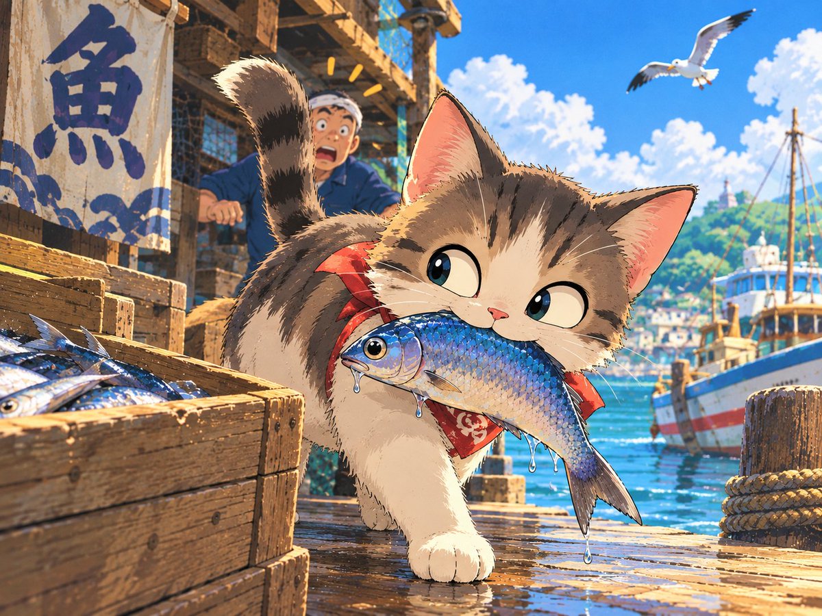 NekoFish16's tweet photo. GM Satoshi Harbor. Mempool's full but Neko's already frontrunning breakfast. 🐟⚡

#GM #Web3 https://t.co/IjRBTsz4hM
