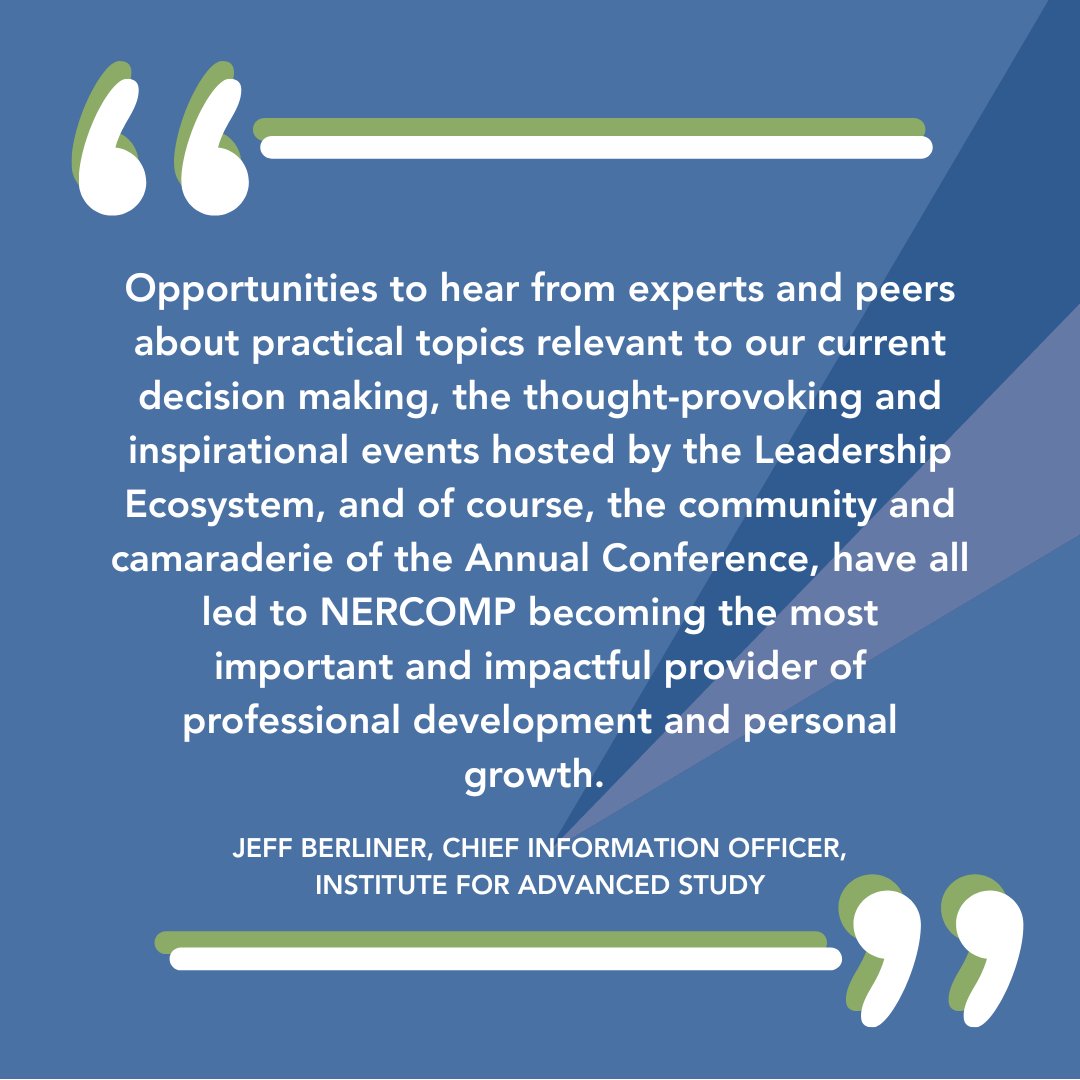 NERCOMP's tweet photo. It's testimonials from members like Jeff, that make our day! See what else members are saying at https://t.co/1n9m2Ki8Gz. https://t.co/xMD4I5XbnW