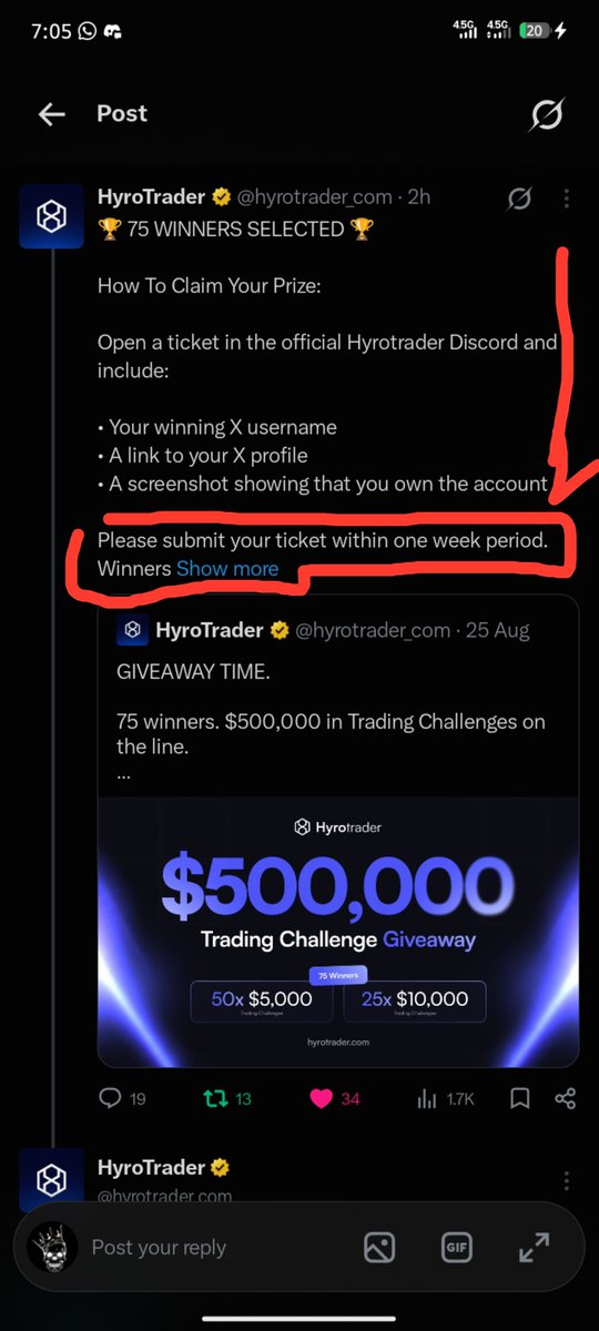 chidexdbillionz's tweet photo. OBSERVATION NO BE CRIME 

@hyrotrader_com just announced winners for the acct giveaway and guess what 😅

The are banning everyone from claiming the acct. And, they set a 1 week claim duration which the ban also has 

This is broadday light scam and we will not let it stand https://t.co/OtDTurNpHU