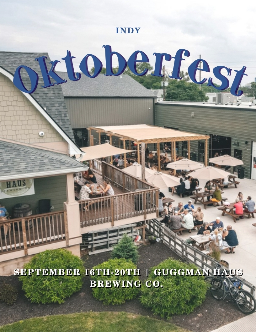 VisitIndy's tweet photo. Raise a stein! 🍺 

Oktoberfest is coming to Guggman Haus Brewing Co. Sept 16–20! Join for fresh beer releases, live music, stein holding, and food specials. 

Full details here: https://t.co/GkFx6O2zaZ
#Oktoberfest #Indy https://t.co/0dToKuHrin
