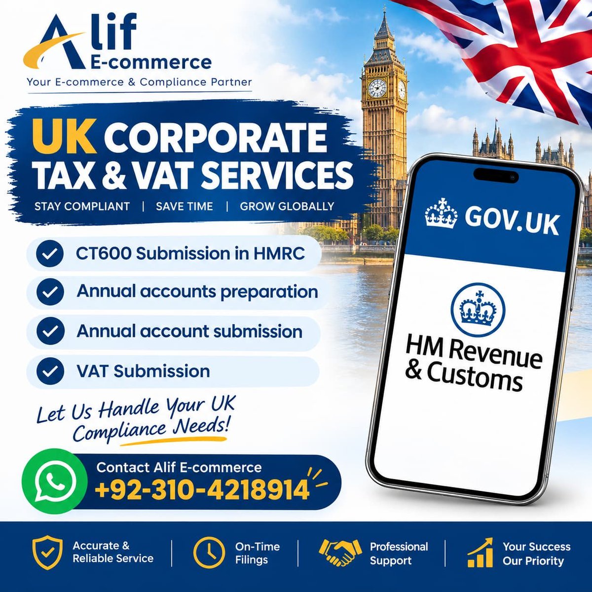 LearnersStem's tweet photo. 🇬🇧 UK Corporate Tax &amp; VAT Services 🇬🇧

Stay compliant with Alif E-commerce! 💼

✅ CT600 Submission
✅ Annual Accounts Preparation &amp; Submission
✅ VAT Return Submission

📲 WhatsApp: +92-310-4218914

#AlifEcommerce #UKTax #VATServices #HMRC #BusinessSupport https://t.co/AV9FWV8zGW