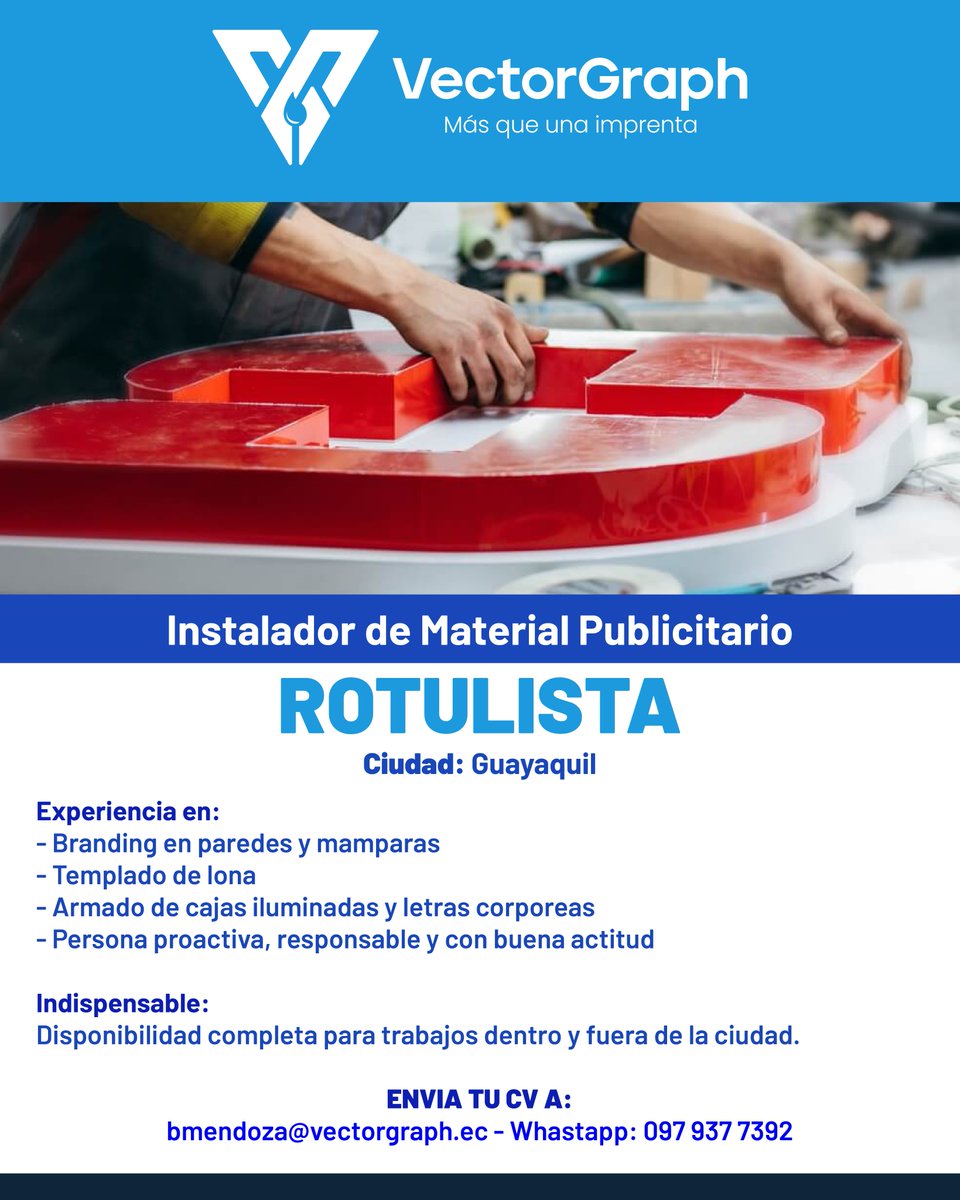 ByronJavier_md's tweet photo. Se necesita URGENTE #guayaquil #publicidad #sihaycamello #Computrabajo #bolsadeempleo https://t.co/QP8Ge7GVdl