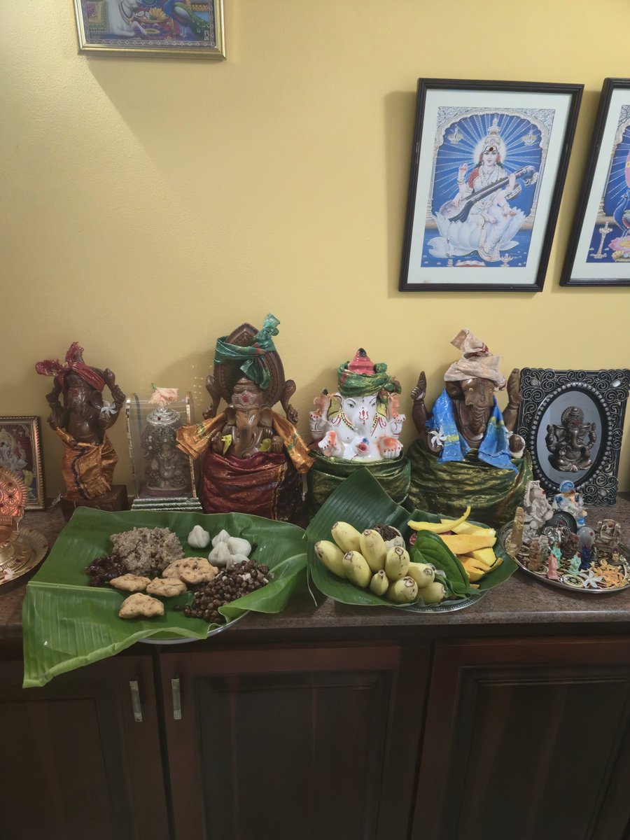 Shrirangesh537's tweet photo. New starts, grounded energy, and positive vibes only. Happy Vinayaka Chaturthi! 🙏

Today celebration at our house happy vinayagar chaturthi everyone 🎉🎊🎊

​#VinayakaChaturthi ​#GaneshChaturthi​#GaneshUtsav ​#GanpatiBappaMorya #photooftheday https://t.co/g0d9QAv379