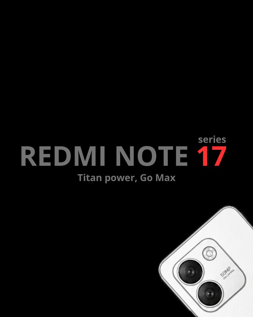 aldydx1's tweet photo. Transisi REDMI Note 17 Series dari 'smartphone spek tinggi murah'  jadi perangkat yang dirancang  buat dipake jangka panjang. Titan Power Go Max? https://t.co/Ezml45rflq
