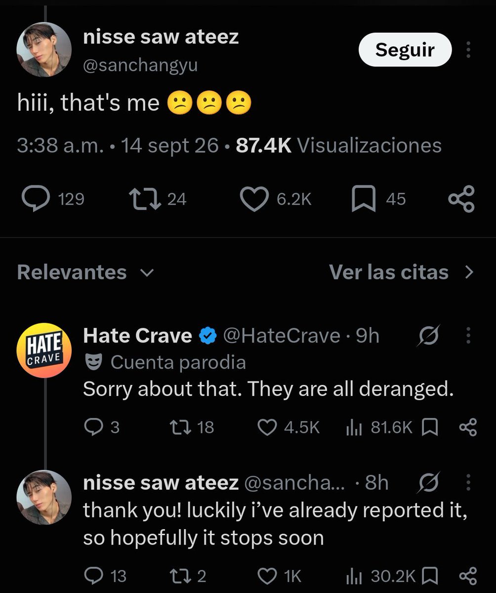 Jkmeama's tweet photo. Ir a relacionarte con una cuenta como hate crave que ha sido racista, xenofobica, y hecho mil cosas viles más que según tus valores no permiten dice mucho de lo despreciable de persona que eres. La doble moral en esta aplicacion es increíble. https://t.co/SR0zf2hHFt