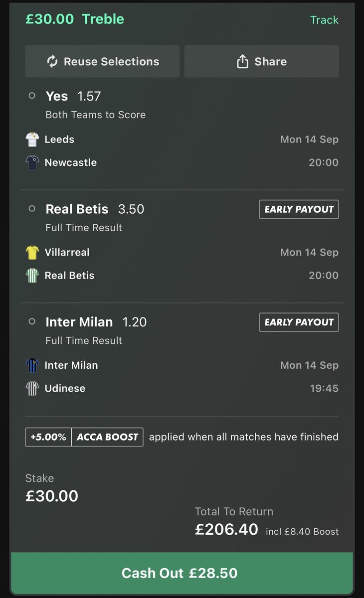 OddsNEndsUK's tweet photo. ⚽️ Treble 4 Tonight‼️ 
Who’s Tailing With Us❓ https://t.co/RXsf2yXQ8E