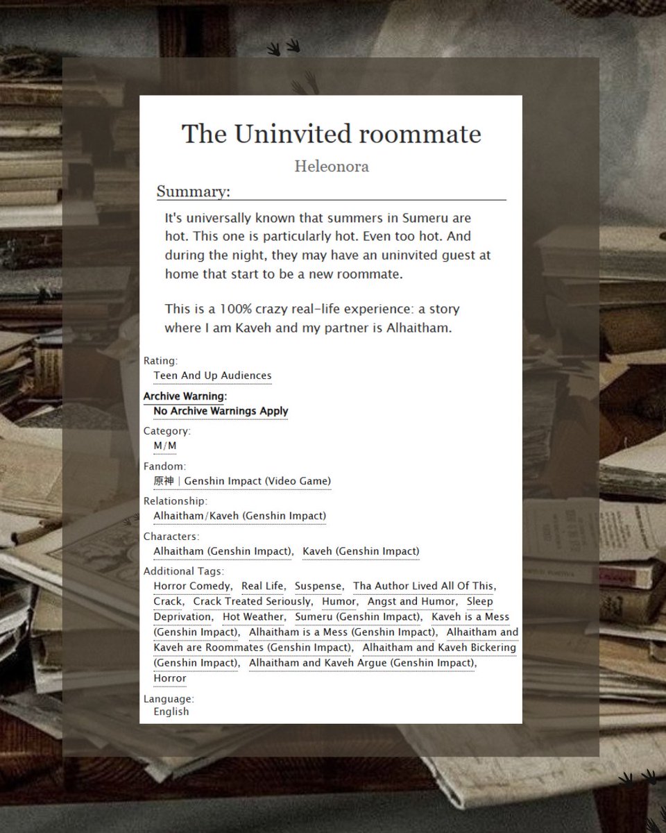 Nivaderante's tweet photo. The Uninvited roommate / Un invité inattendu :  
#GenshinImpact - #Haikaveh 

• English version: https://t.co/YTKz2Dnre7
• Version française : https://t.co/mFD7J8UtTj https://t.co/gJm1NndVa4