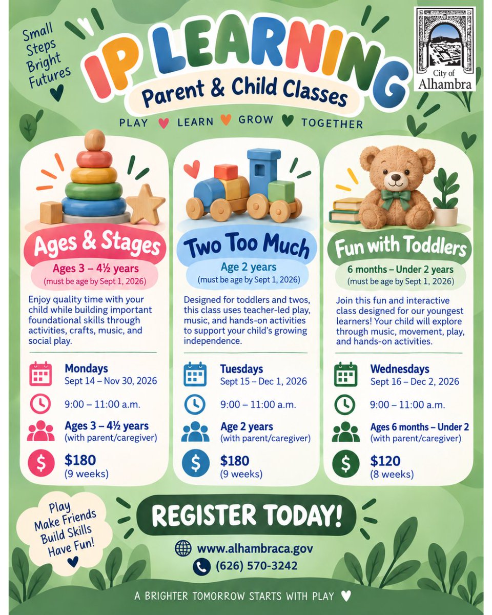 cityofalhambra's tweet photo. Registration is open to everyone for the Fall Leisure Classes — sign up today!
📞Call: (626) 570-3242
🔗Online: https://t.co/N6HarWe700 https://t.co/OB8hex43gR