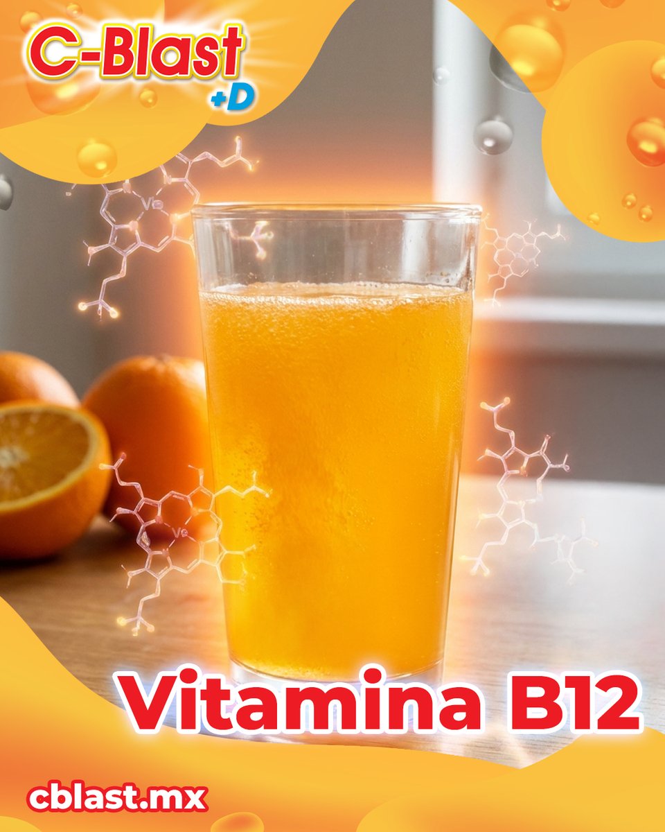 c_blastmx's tweet photo. La vitamina B12 es quizás la más crítica del complejo B en otoño. ⚡🔬

🧠 Mantiene la velocidad de conducción neuronal
🩸 Formación de glóbulos rojos
⚡ Producción de energía celular

C-Blast+D incluye B12 en su fórmula completa.
3 cajas por $180 → https://t.co/yGYJwhkQFs 🇲🇽 https://t.co/91uoUtsp0c
