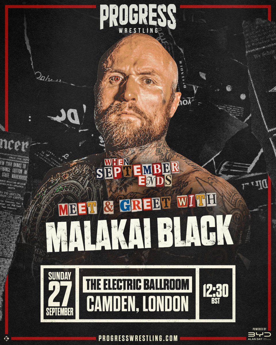 ThisIs_Progress's tweet photo. 🤝 Meet & Greet with Malakai Black and Xelina🤝

𝙋𝙡𝙚𝙖𝙨𝙚 𝙧𝙚𝙖𝙙 𝙘𝙖𝙧𝙚𝙛𝙪𝙡𝙡𝙮

We are delighted to have both Malakai Black and Xelina (@ZelinaVegaWWE) as Meet & Greet options in London

There are 3 choices...
Malakai Black solo
Xelina solo
Malakai Black & Xelina duo

Your Meet & Greet includes a professional photo taken and a signed picture or item ✍🏼

𝘿𝙪𝙚 𝙩𝙤 𝙥𝙤𝙥𝙪𝙡𝙖𝙧 𝙙𝙚𝙢𝙖𝙣𝙙 Meet & Greets ⌚ - 12.30pm

🗓️ Sunday 27th September

📍 @EBallroomCamden

🎟️ Dice

Powered by Alan Day BYD 

#ProgressWrestling

𝙉𝙤𝙩𝙚: 𝙈𝙚𝙚𝙩 & 𝙂𝙧𝙚𝙚𝙩 𝙩𝙞𝙘𝙠𝙚𝙩𝙨 𝙖𝙧𝙚 𝙣𝙤𝙩 𝙖𝙙𝙢𝙞𝙨𝙨𝙞𝙤𝙣 𝙩𝙞𝙘𝙠𝙚𝙩𝙨. 𝙔𝙤𝙪 𝙖𝙧𝙚 𝙥𝙪𝙧𝙘𝙝𝙖𝙨𝙞𝙣𝙜 𝙖 𝙥𝙝𝙤𝙩𝙤 𝙖𝙣𝙙 𝙖𝙪𝙩𝙤𝙜𝙧𝙖𝙥𝙝 𝙖𝙣𝙙 𝙬𝙞𝙡𝙡 𝙣𝙚𝙚𝙙 𝙖𝙣 𝙚𝙣𝙩𝙧𝙮 𝙩𝙞𝙘𝙠𝙚𝙩 𝙩𝙤 𝙩𝙝𝙚 𝙨𝙝𝙤𝙬 𝙖𝙡𝙨𝙤.