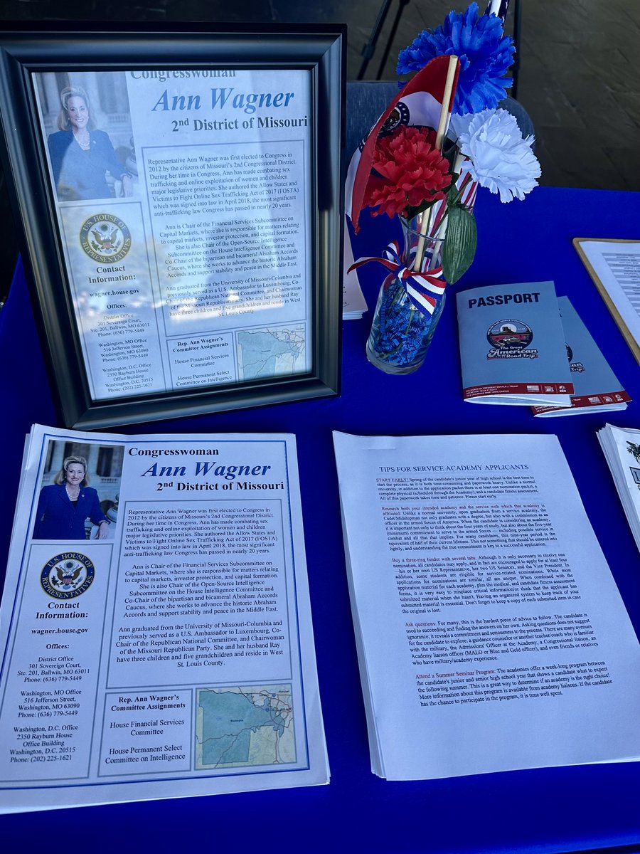 RepAnnWagner's tweet photo. My office held a joint Service Academy Day in Hillsboro, Missouri with my colleagues from the Missouri delegation.  

As your Member of Congress, I am always honored to nominate outstanding students to our United States Service Academies and each year I am impressed by the hard work and integrity shown by all the students applying. 

I am currently accepting applications until Friday, October 16th, and if you or someone you know would like to apply for a nomination, click here for more information.  

https://t.co/9rj8o1KZNv