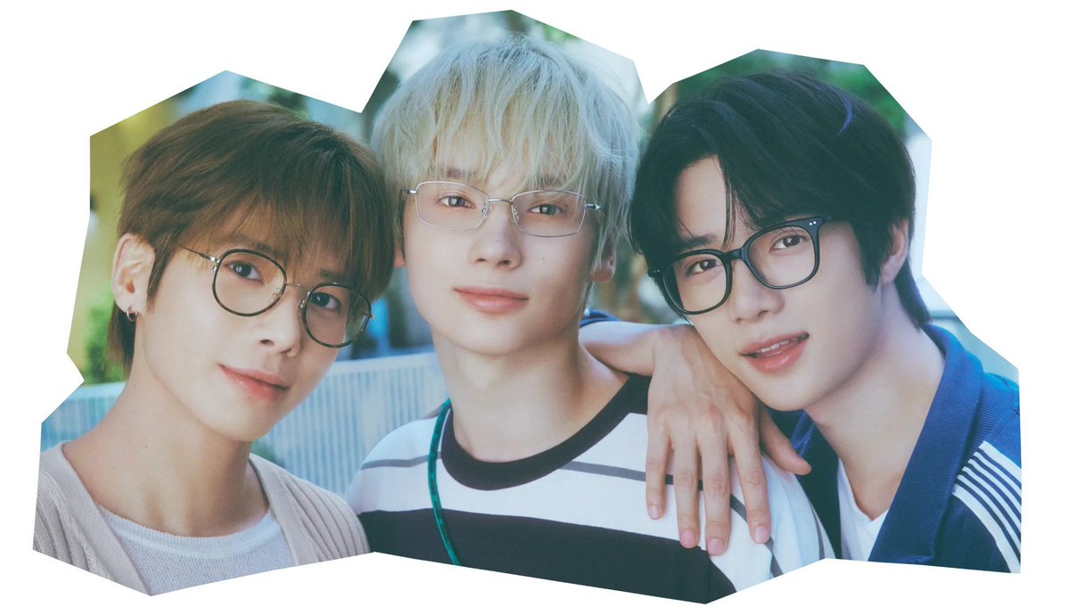 txtpopbase's tweet photo. Beomgyu, Taehyun, and Hueningkai for Megane Ichiba’s “One Mile Eyewear” campaign. https://t.co/hfZlUx3DQJ