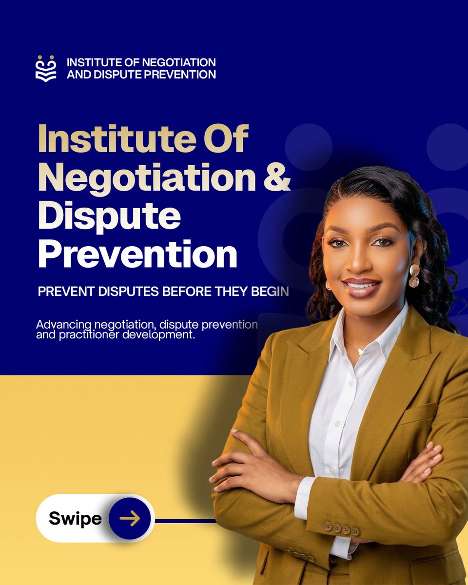 IndpNg's tweet photo. Conflict is easier to manage when you know how to prevent it.

At the Institute of Negotiation and Dispute Prevention, we’re focused on building practical negotiation skills, preventing disputes .
#negiotation https://t.co/VmsbLBvTXP
