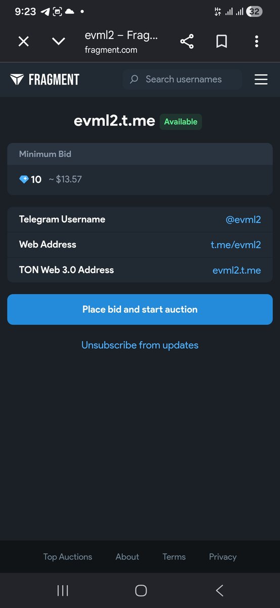 Teke640896's tweet photo. 🚀 Premium Telegram Username Available on Fragment!
​Grab @evml2 before it's gone. Perfect for your brand, channel, or personal project.
​Bid or buy directly here:
👇  https://t.co/14fj1NiYZl
​#TelegramUsername #Fragment #TON #Crypto #NFT https://t.co/ceTvxVTfc4