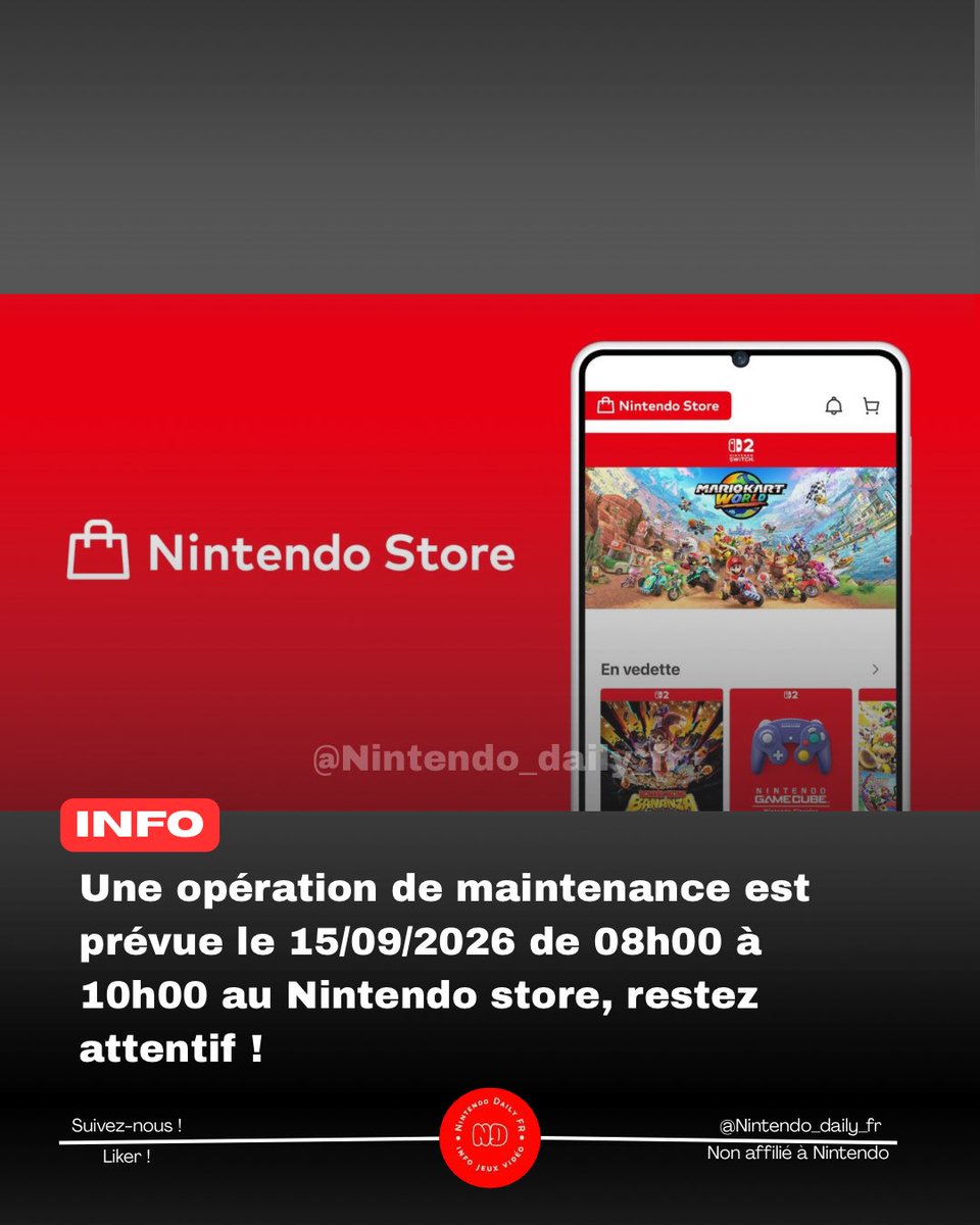 EmirDada's tweet photo. Actualité sur : #nintendostore #nintendo #Jeuvideo #nintendoswitch2 #nintendoswitch https://t.co/flDtaQ0YIb