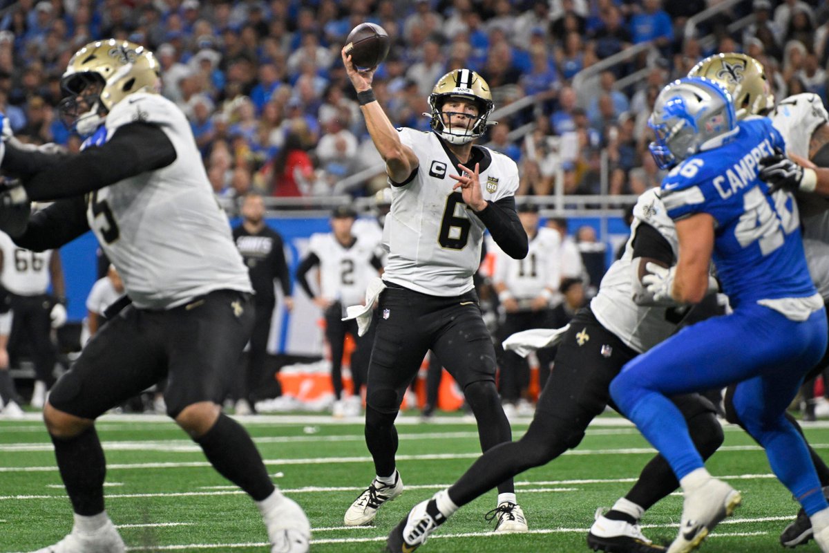 PFF's tweet photo. Most Big-Time Throws through Sunday of NFL Week 1:

Tyler Shough     6
Jalen Hurts         3
Josh Allen           3 https://t.co/MS2dfj7rG7