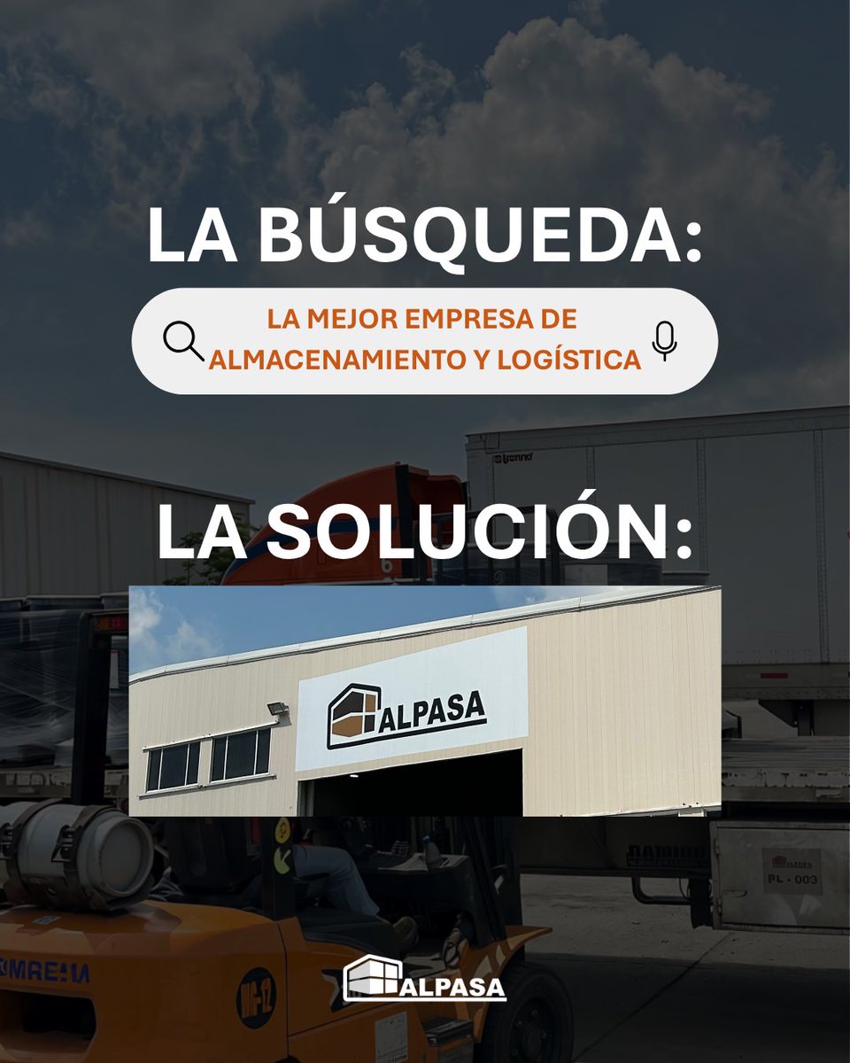 AlpasaOficial's tweet photo. En Alpasa contamos con la infraestructura y experiencia necesarias para brindar servicios de almacenamiento y logística, contribuyendo a que cada operación se desarrolle de manera eficiente, segura y organizada.

🖥 https://t.co/pcTtL3kI9V 
📩 servicios@alpasa.com.mx https://t.co/A6Hv2Hqtgq
