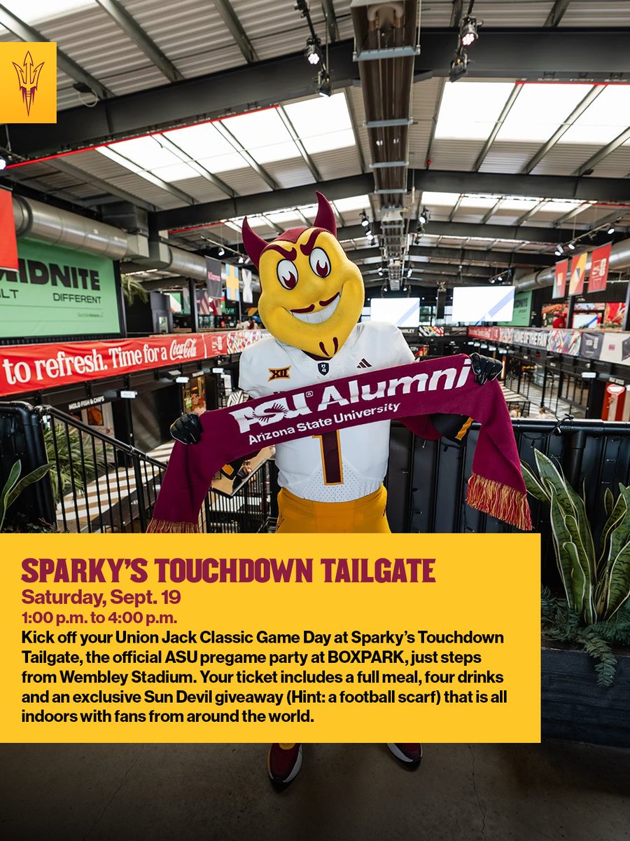 TheSunDevils's tweet photo. It's London week! Here's all the info you need to know about this week's activities 🔱

🔗 https://t.co/FabvkJ0cnT. https://t.co/yWjtX5rXyX