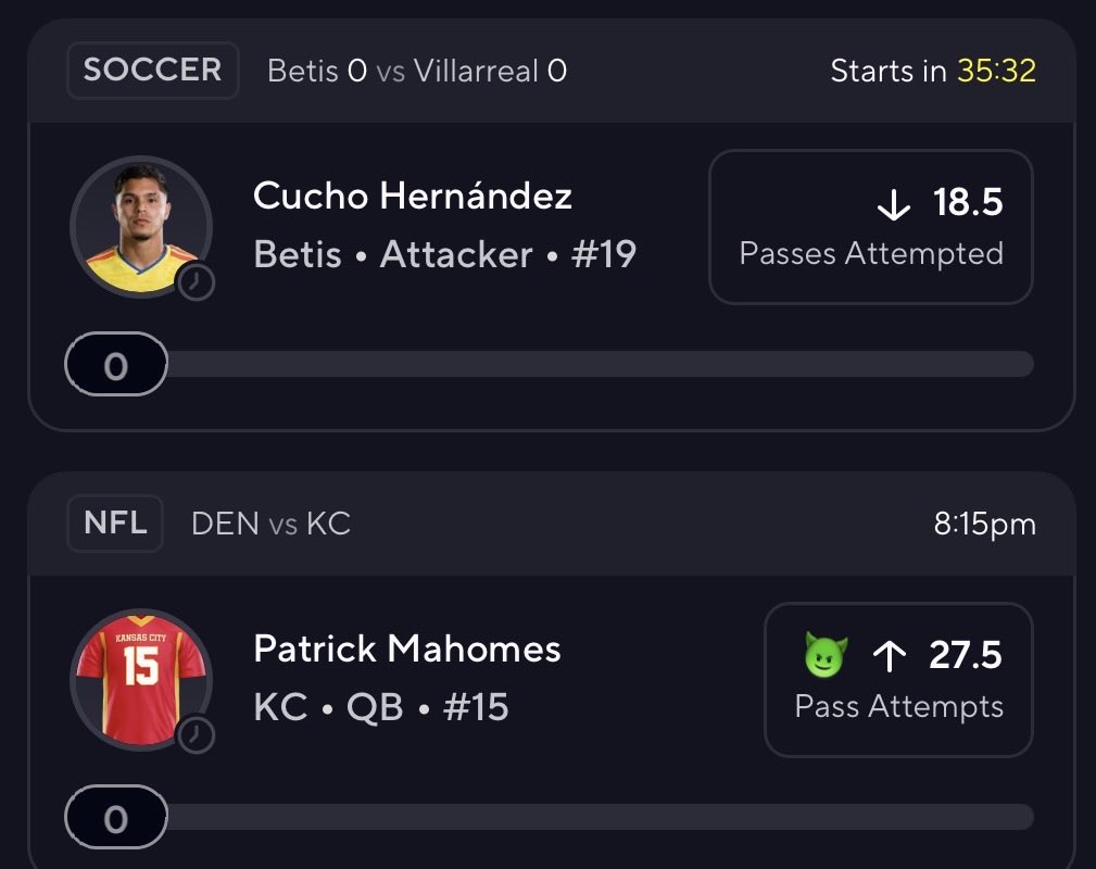 preety_picks's tweet photo. 🏈⚽ Three plays on the board tonight 🔒

MNF (DEN vs KC) + La Liga (Betis vs Villarreal)

❤️ if you’re tailing

#SportsBetting #PrizePicks #Underdog #NFL #Broncos #Chiefs #LaLiga #BettingTips #FreePicks #BettingTwitter #PicksOfTheDay #TailMe #Gambling𝕏 #SGP https://t.co/55gJtGQapr