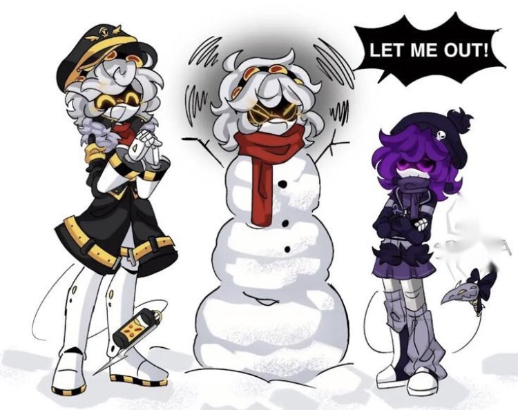 SophiaMia02's tweet photo. N-trapped as a snowman☃️
#murderdrones #N #uzidoorman #murderdronecharacters #newpic #artistontwitter https://t.co/CZl5rmgUD9