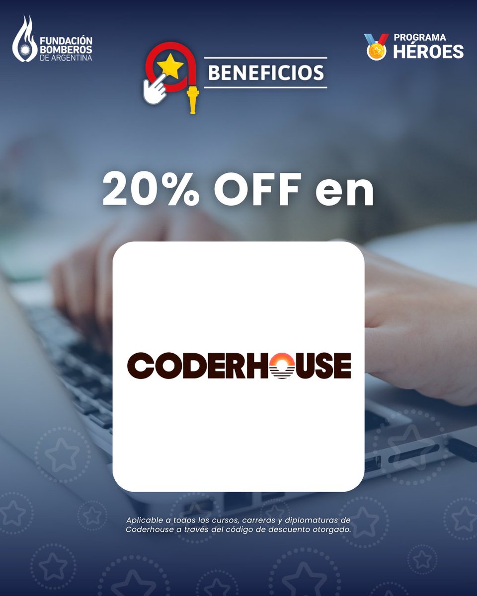 BomberosFund's tweet photo. Accedé a un descuento exclusivo con el #ProgramaHéroes y formate como profesional.

🚒 Si estás correctamente inscripto en RUBA, podés acceder a este beneficio y mucho más.

👉 Escribinos a: info@fundacionbomberos.org.ar si querés saber más

#BomberosVoluntarios https://t.co/SV4GZSjuAy