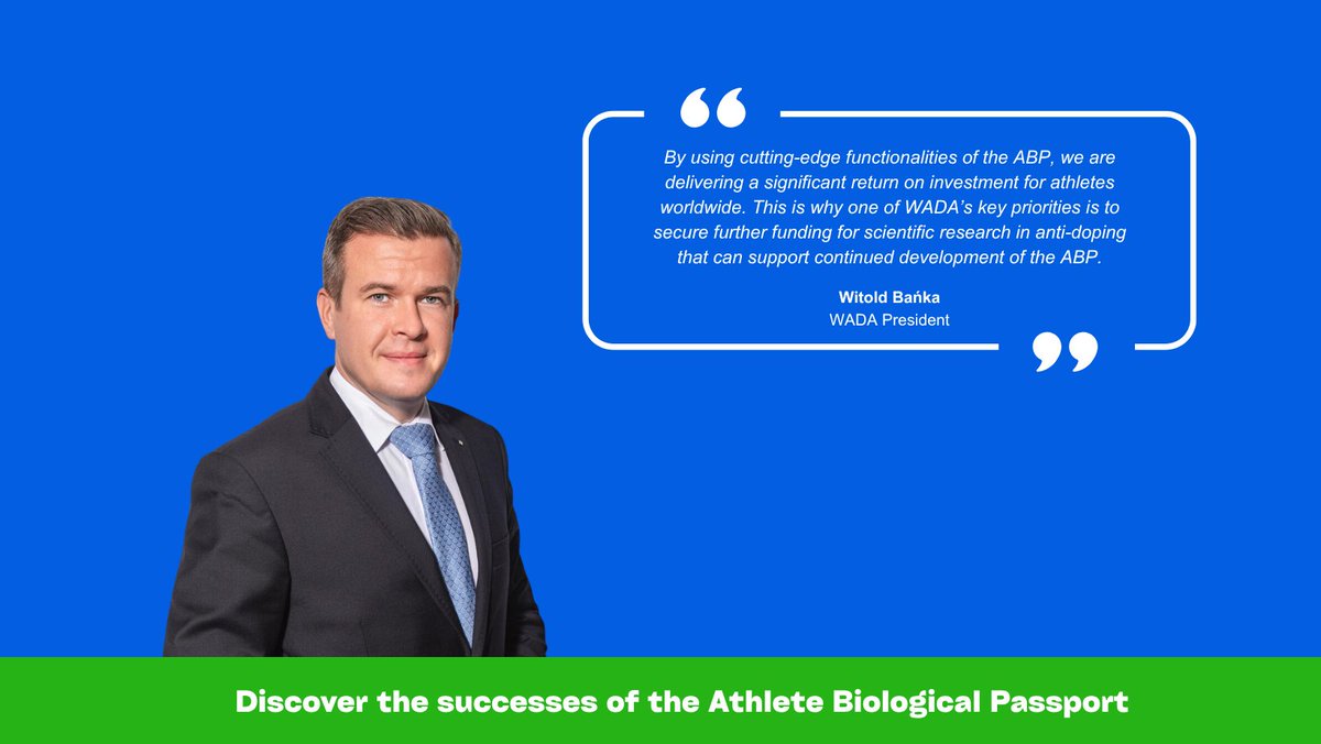 wada_ama's tweet photo. Since its implementation in 2009, WADA has taken the lead in developing the Athlete Biological Passport (ABP), a multifaceted anti-doping tool that builds a long-term image of an athlete’s biological profile and identifies changes that may signal doping.

Recent successes highlight the impact of new ABP features, including blood-based markers of steroid use and the Endocrine Module, as well as the continued importance of the Hematological Module in detecting and deterring doping and the ABP’s role in uncovering sample manipulation.

🔬 Looking ahead, we will host the fourth edition of our ABP Symposium from 27-29 September 2027 in Tokyo, Japan, bringing together leading experts and decision-makers to shape the future development and implementation of the ABP.

🔗 Learn more about the ABP’s recent successes and what’s next: https://t.co/TUunjPC10J