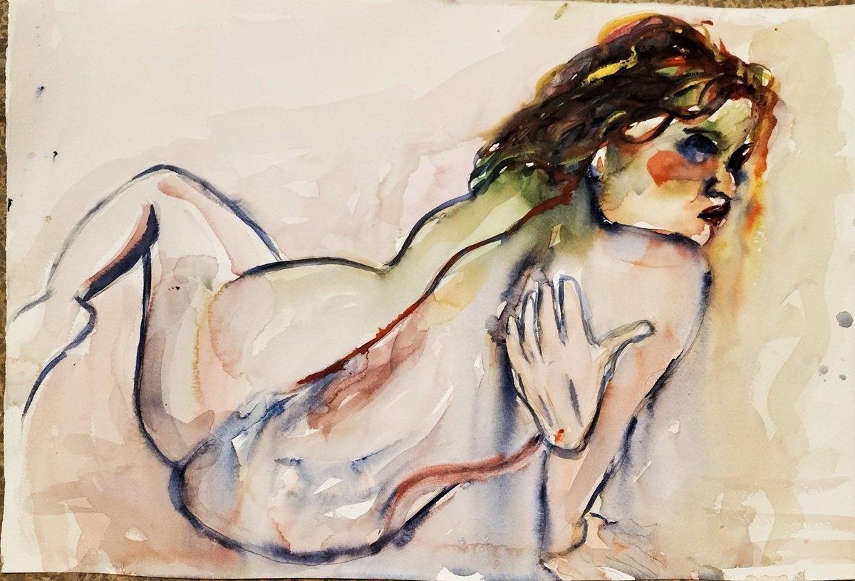respirart's tweet photo. Acuarela rápida. #acuarela #watercolor #watercolorist #watercolour #aquarel·la #acuarelista #pintura #acuarelista #humanfigure #figurahumana #watercolors #acuarelas https://t.co/KJU0YMuiSs