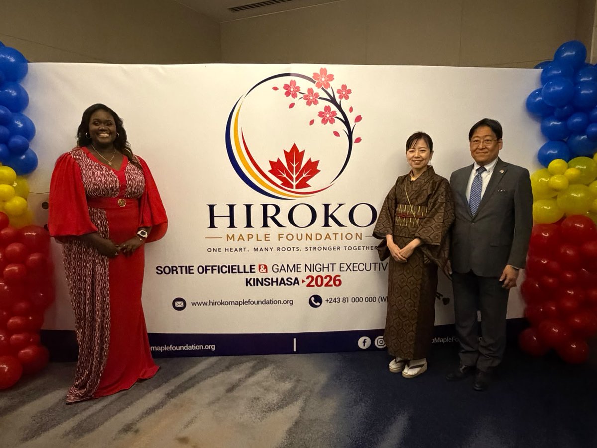HideOGAWA_AmbJP's tweet photo. Samedi 12 septembre - Cérémonie de lancement officiel d'une fondation « Hiroko Maple Foundation », créée par Mme. Anouchka Tuluka Kusaki, une ancienne étudiante boursière congolaise, désormais citoyenne canadienne, qui vise à soutenir la santé mentale, la neurodiversité et les personnes autistes. Au Japon, bien que la dépression soit de plus en plus reconnue et comprise comme une sorte de "rhume mental", elle a créé cette fondation en partant du constat qu'au Congo, il existe encore une forte tendance à la considérer avec des préjugés et comme une maladie mentale nécessitant un traitement. Le contenu aborde un thème universel, mais le fait qu'une ancienne étudiante étrangère ait tenu à maintenir ses liens avec le Japon et ait nommé la fondation d'après une amie japonaise (qui s'appelle Hiroko, ce qui signifie "esprit large") nous a permis de réaffirmer l'importance et la force des échanges humains.

現在はカナダ国籍の元コンゴ人国費留学生Anouchka Tuluka Kusakiさんがメンタル・ヘルス、精神多様性、自閉症者に寄り添うための財団を設立するとのことで、発足記念式典に出席しました。日本でも、最近でこそ抑鬱は心の風邪といった認識や理解も深まってきていますが、コンゴではまだ偏見や要治療の精神疾患と捉えられる傾向が強いとの問題意識から創設したとのこと。内容はあくまで普遍的テーマですが、元留学生が日本とのつながりを大事にして日本人の友人の名前（「心が広い」という意味のヒロコさんだとか）を冠してくれたのは、人的交流の意義や強さを再確認させるもので有り難いことでした。