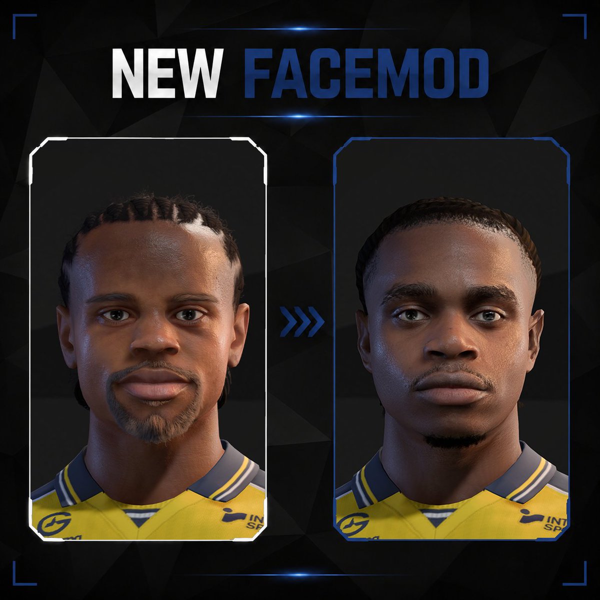 RiskFaces's tweet photo. ✨ New Facemod — 2026/27 Season!
👤 Joseph Kalulu 🇫🇷
📷 Download link in bio!
🔁 RT + Like if you enjoy it!
#FC26 #EAFC26 #FCMods #FifaFaces #Facemod #FC26Faces @EASPORTSFC https://t.co/CzFjm1BoRf