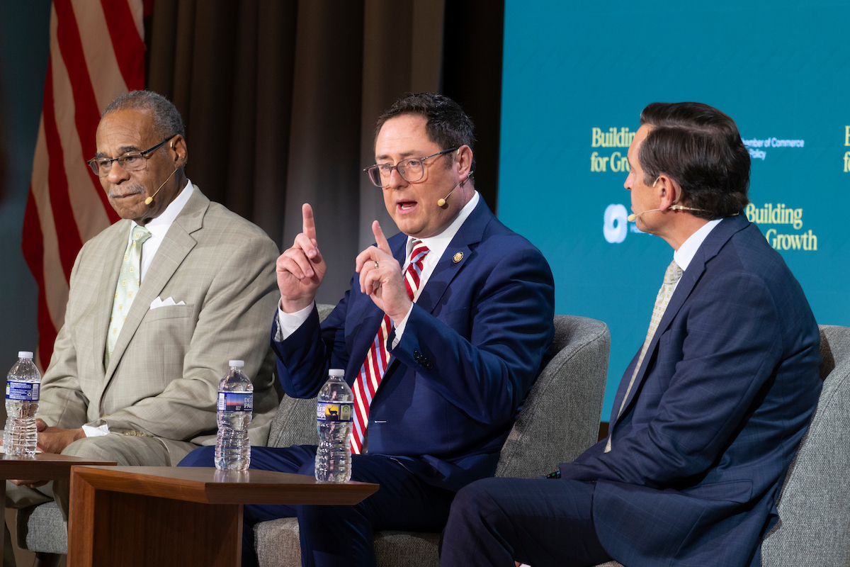 USChamber's tweet photo. .@USRepMikeFlood, @FinancialCmte Housing & Insurance Subcommittee Chairman, and Ranking Member @repcleaver, reflected on the bipartisan passage of the 21st Century ROAD to Housing Act.

 “A lot of communities are excited about it but now we’re in that stage where we need to write the regulations. It’s really important that everybody engage with HUD,” said Rep. Flood.