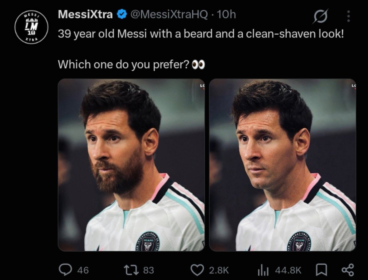 RealGOA7's tweet photo. Believing Messi is better than Ronaldo is a sign of low IQ. https://t.co/z3oD4VsJ1k