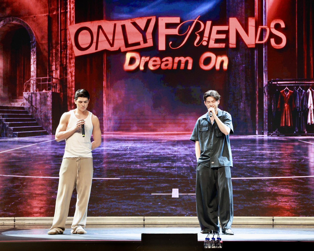 GMMTV's tweet photo. Rehearsal is done! Next stop: meeting all of you! 
Let’s bring the energy and have an amazing time together at the show! 

#OLFDreamOninSaoPaulo
#GMMTV https://t.co/bXMyDCuUIM