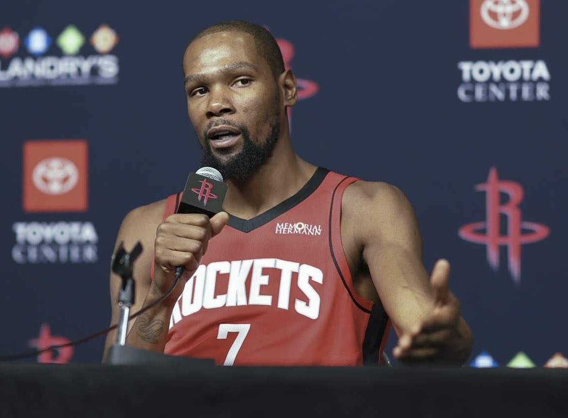 BGNHoops's tweet photo. KD on MJ: 

“MJ is just bigger than the game. No matter who passes him in stats or who wins more… his impact on the sport and just culture in general is just too big. He hovers above the sport… It’s bigger than the stats with MJ, I don’t think he has an equal in any industry.”

(via @boardroom)