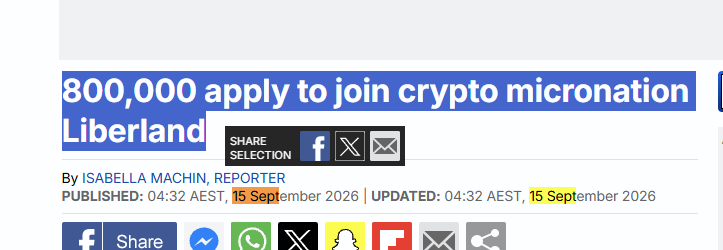 yeagrxbt's tweet photo. some crypto believer is building an entire crypto country and has 800k people trying to get citizenships, he has a github lets help FUND LIBERLAND

https://t.co/LMRWVBtXNb

github sending to owner
https://t.co/BxWg7MFJWc https://t.co/wB8zp6rYSj