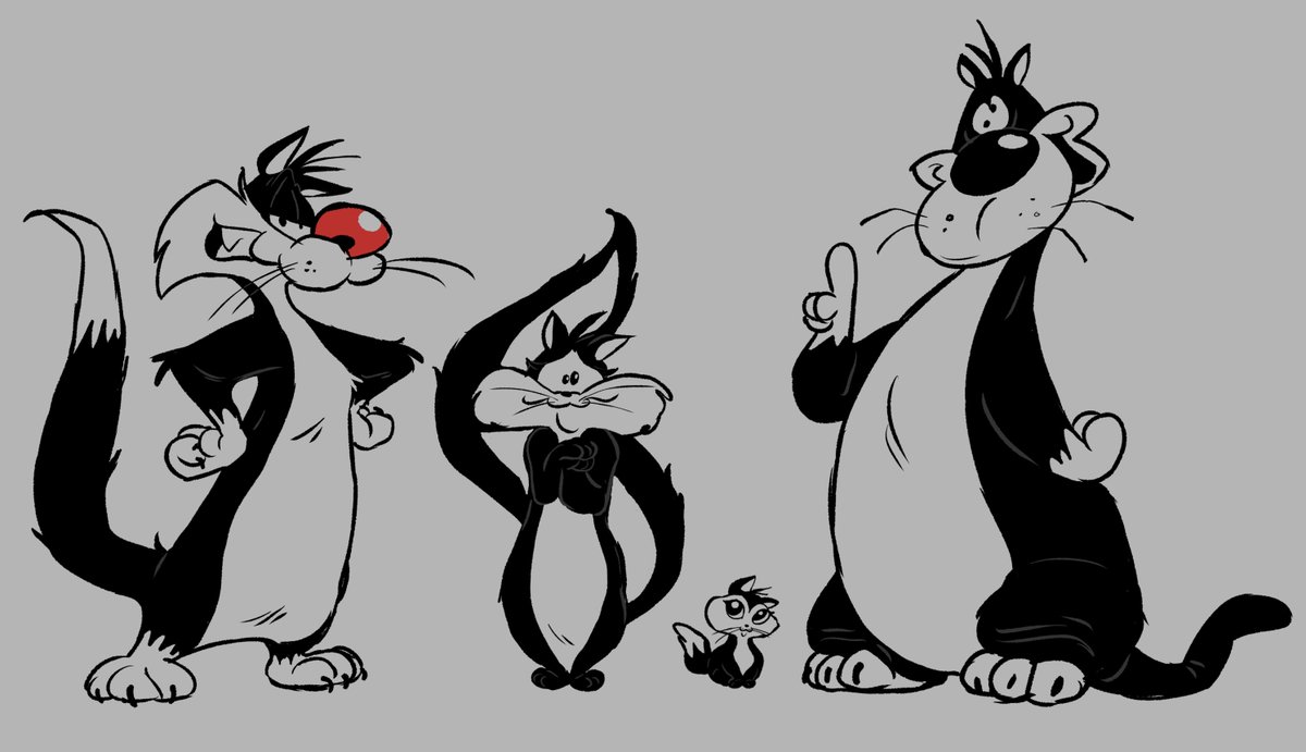 jeremy_doofaw's tweet photo. SOME of the Tuxedo cats from Looney Tunes 🐈‍⬛
 (+extra doodles) https://t.co/xhzWKj97av