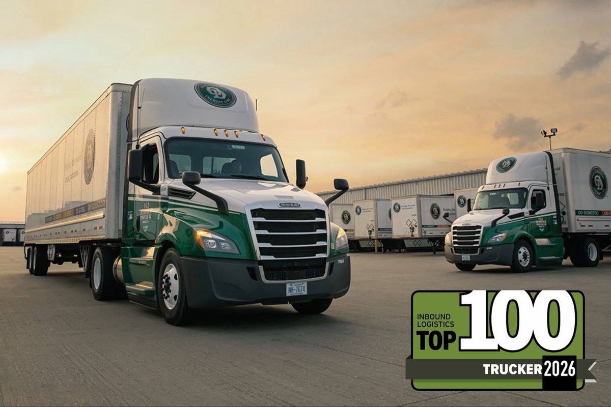 ODFL_Inc's tweet photo. 🏆 OD has been named an Inbound Logistics Top 100 Trucker for 2026.

Great LTL service is built through consistent investment in our people, our capacity, and our network. Designed to deliver when customers need it most. https://t.co/cuXYXk5Bn5