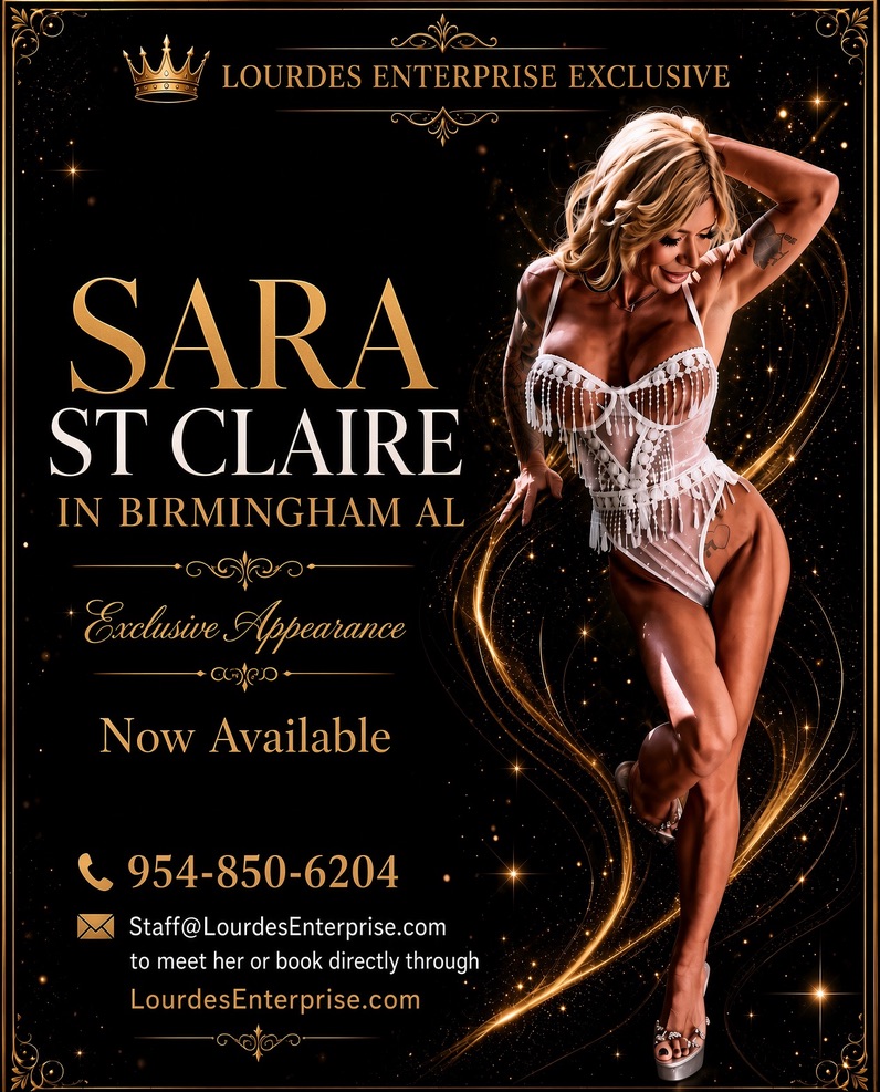 Lita_Lourdes's tweet photo. Sara St Claire is in Birmingham, AL — exclusive appearance now available through Lourdes Enterprise.
Call 954-850-6204 or email Staff@LourdesEnterprise.com to book.
https://t.co/RE8EDIH2Kh
#LourdesEnterprise #LourdesExclusive #ExclusiveAppearance https://t.co/Ol0EqhMfqc