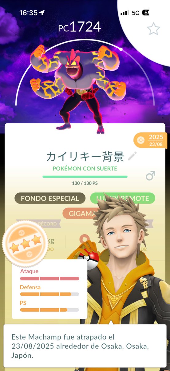 antoniomsolla's tweet photo. My newest lucky remote trade with a special friend, this time with @ayuminturbo
Thank you so much for sharing this Gigamax Machamp with the background!
What a monster! 💪🏻😈
I wish you all an incredible week. Love to see how much you all enjoy playing!
#PokemonGo #Machamp https://t.co/0nqwkDUYBB