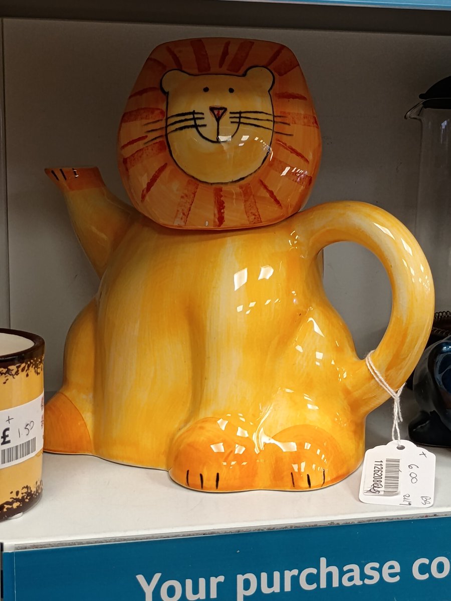 hannahlock's tweet photo. What a friendly looking teapot 🫖 🦁 https://t.co/oq74JP46qm