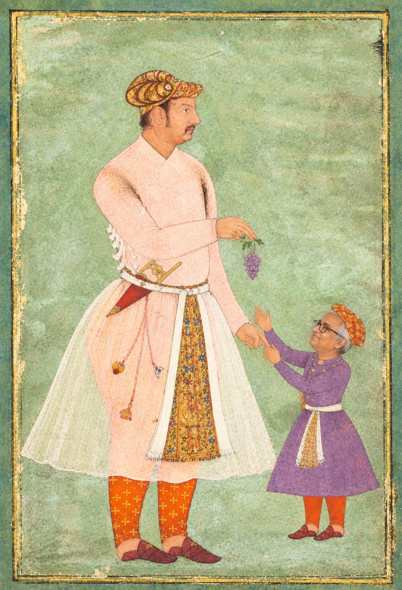 prachyam7's tweet photo. A Mughal painting of ruler feeding the needy !
Feeling emotional..right?
#razdeep https://t.co/hpUydubqbZ
