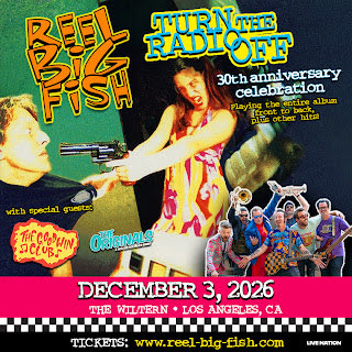 ReelBigFish's tweet photo. JUST ANNOUNCED! Reel Big Fish is bringing the Turn The Radio Off 30th Anniversary Celebration to The Wiltern in Los Angeles with special guests The Goodwin Club and The Originals on December 3 
￼
 Tickets on sale Friday at 10 am.

Pre-Sale Code TTRO30 
https://t.co/pPv8OcsBL1 https://t.co/zcQ0SgBdcy