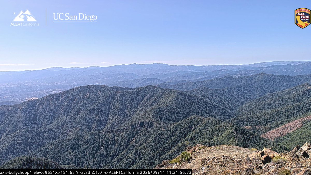 ALERTCalifornia's tweet photo. New cameras online: ALERTCalifornia recently added two new cameras west of Redding on the Shasta County and Trinity County border. Bully Choop 1 and 2 are located on Bully Choop Mountain and provide sweeping views of the surrounding forest. Live view:  https://t.co/HRpFlSIaMT https://t.co/YnSoGPSqno