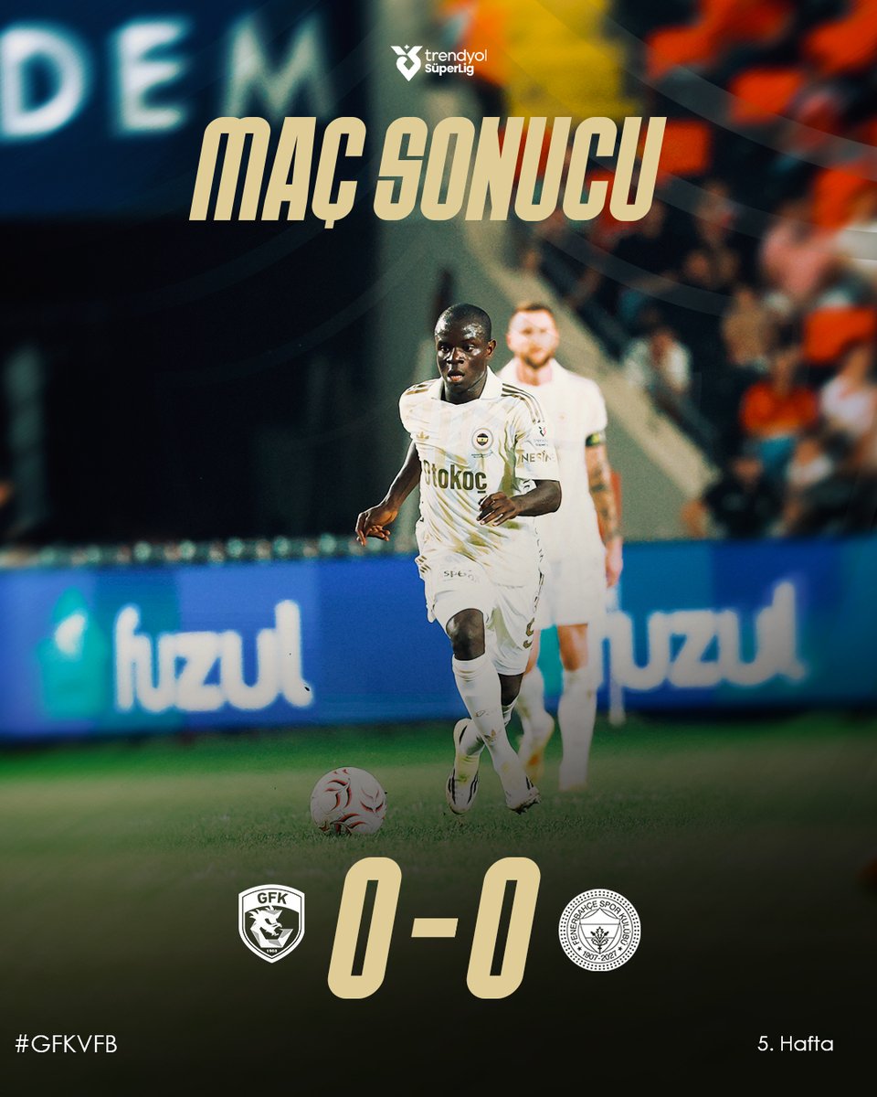 Fenerbahce's tweet photo. Maç sonucu: Gaziantep FK 0-0 Fenerbahçe https://t.co/iSACRSKjZG