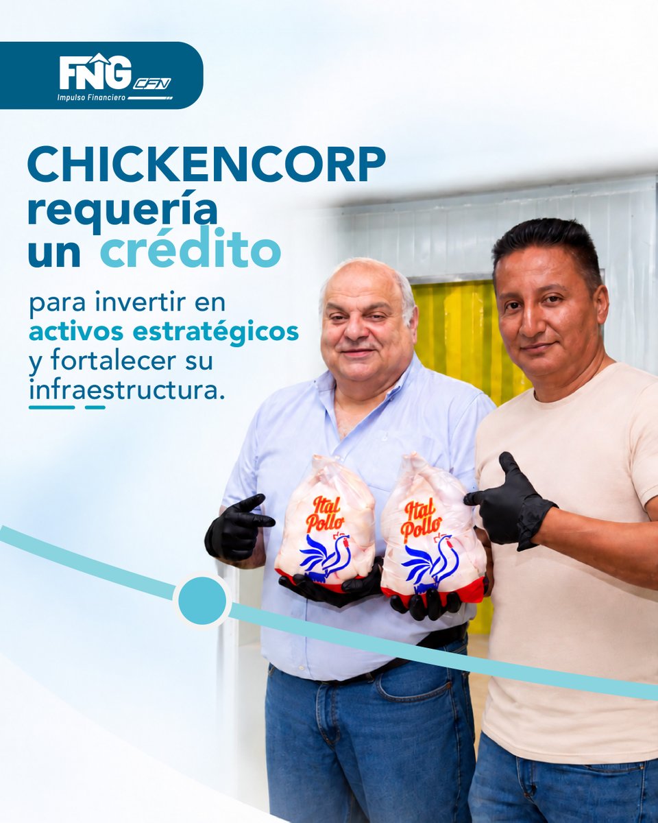 CFN_ECUADOR's tweet photo. Respaldo que transforma oportunidades en desarrollo, generando bienestar en el país 🇪🇨.

Gracias al apoyo del Fondo Nacional de Garantías y @produbancoec, una pequeña procesadora y comercializadora de cárnicos 🐔🐮🍗🥩 de Guayaquil pudo invertir en infraestructura clave para potenciar sus operaciones.

Ahora, Chickencorp crece y se consolida en su mercado con el compromiso de ofrecer productos de calidad y generar más empleo 📈✅.

▶️ Conoce más en https://t.co/ivi3JlNOJZ 📱💻