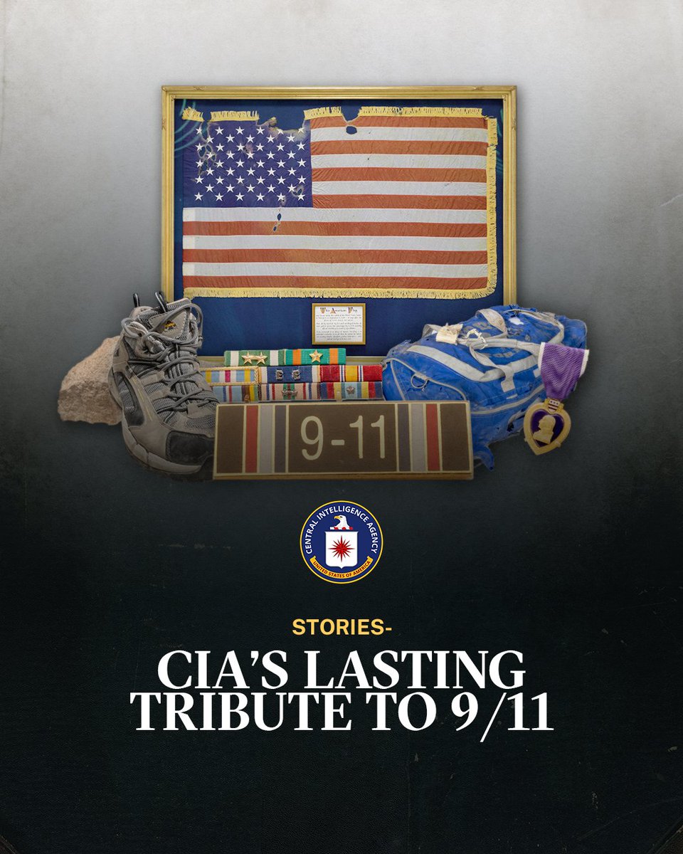 CIA's tweet photo. Today, we share some of our officers’ memories of 9/11 and their motivations to serve at CIA, alongside artifacts from CIA Museum – including some previously unseen by the public.

https://t.co/nCFNDqiw1q https://t.co/T679AZqoER