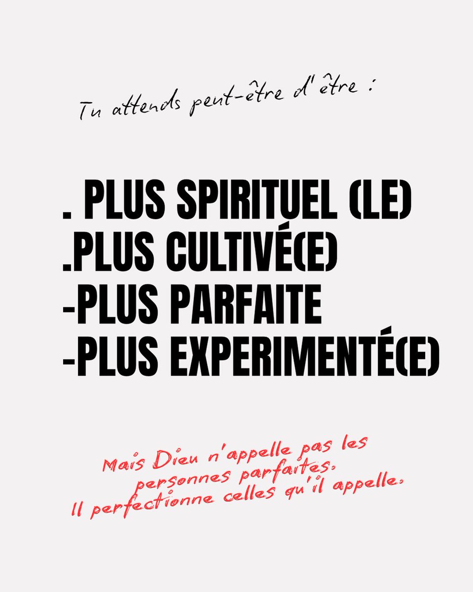 c3josue's tweet photo. Tu n’as pas besoin d’être parfait(e) pour être utilisé(e) par Dieu. Ne laisse pas le doute étouffer la voix que Dieu veut faire entendre à travers toi. https://t.co/DMLyLdgPDV