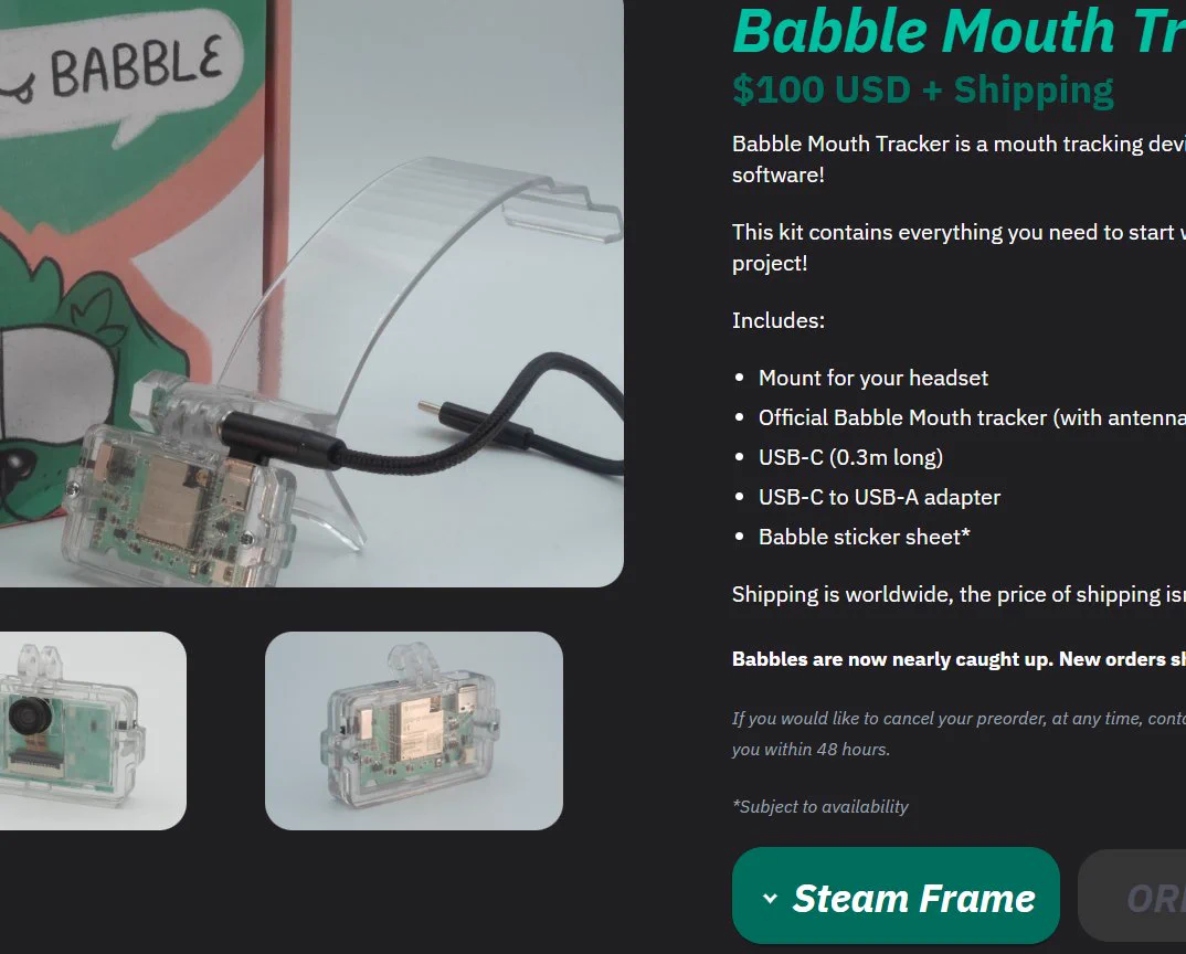 PiShock on X: "Need face tracking for the Steam Frame? The Babble Face ...