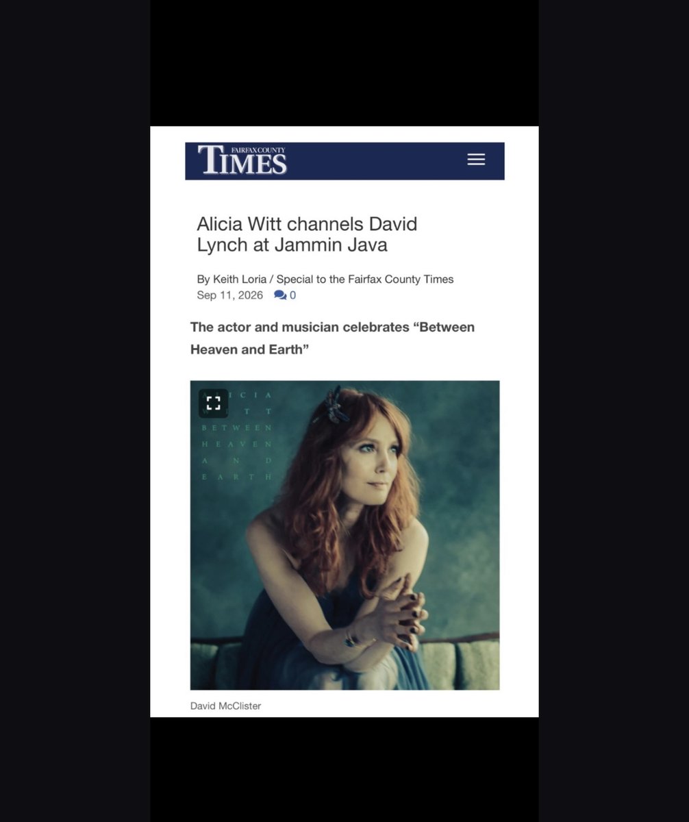 aliciawitty's tweet photo. Thank you to @FairfaxTimes for this wonderful feature on Between Heaven and Earth and our upcoming show at @jamminjava on September 15th at 7:30pm.
Can't wait to spend the evening with you, get your tickets below. ✨

https://t.co/rn1MN9nzy6 https://t.co/N9ql9YF0mb