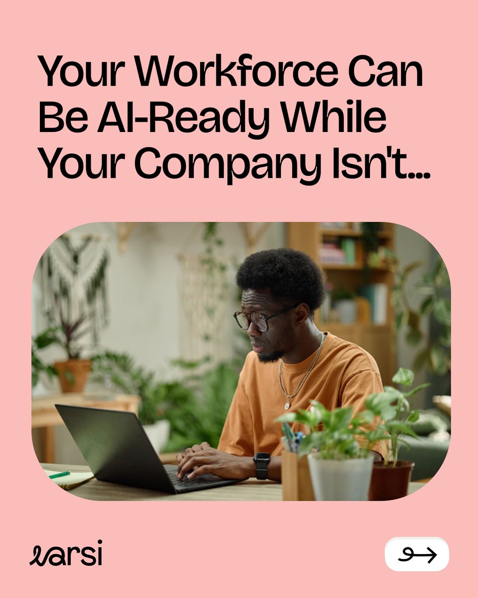 varsiHQ's tweet photo. ⚠️ Your employees might be further ahead on AI than your organization realizes. https://t.co/f6mmbaBD55